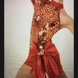 Red and gold costume